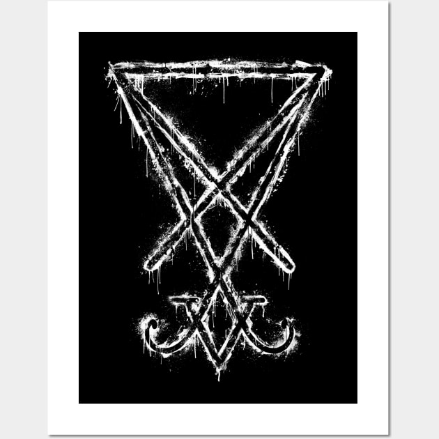 Sigil of Lucifer - Grunge Wall Art by GAz